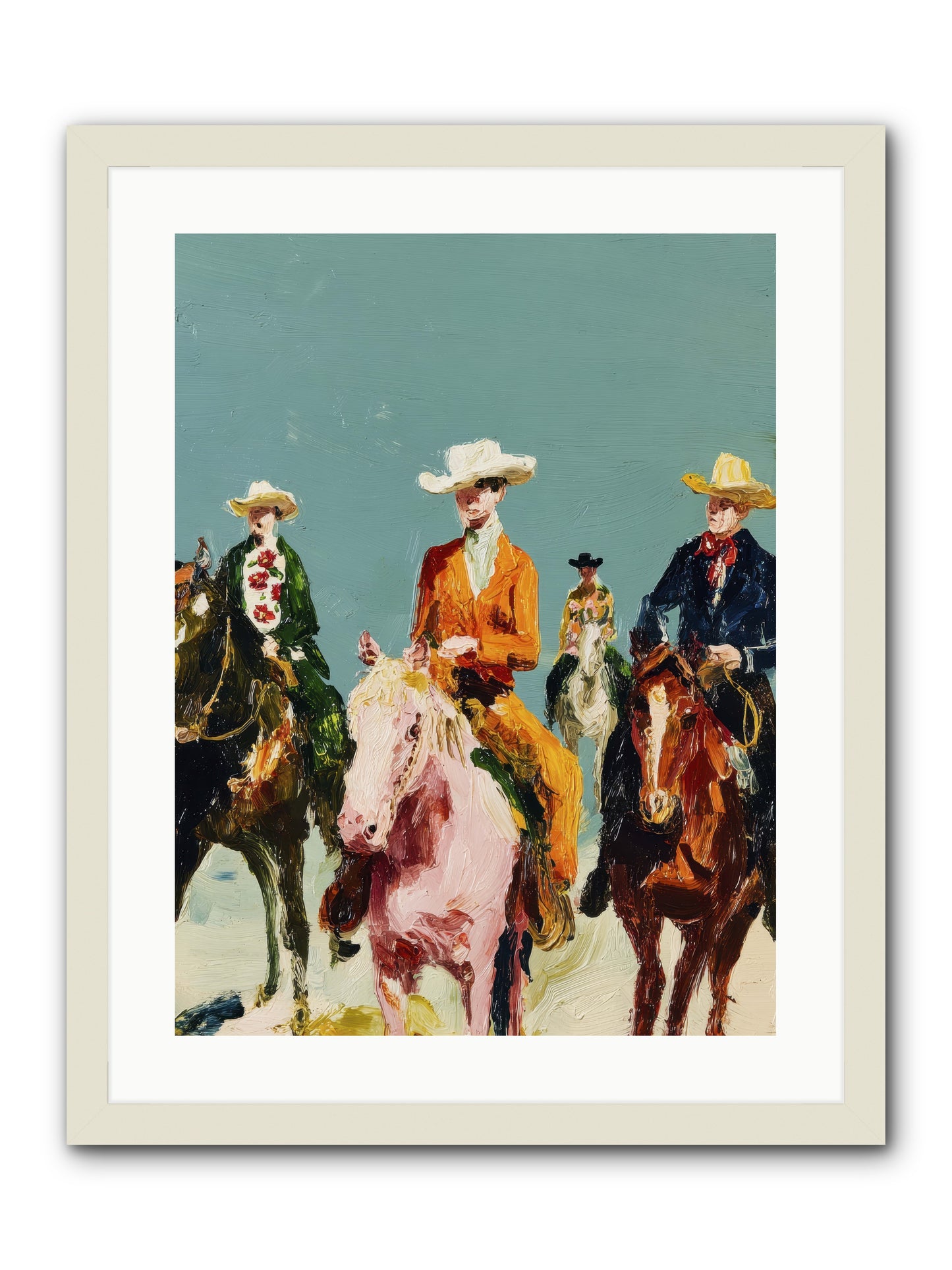 The Rhythm We Don't Name -- Framed Print - White 18x24