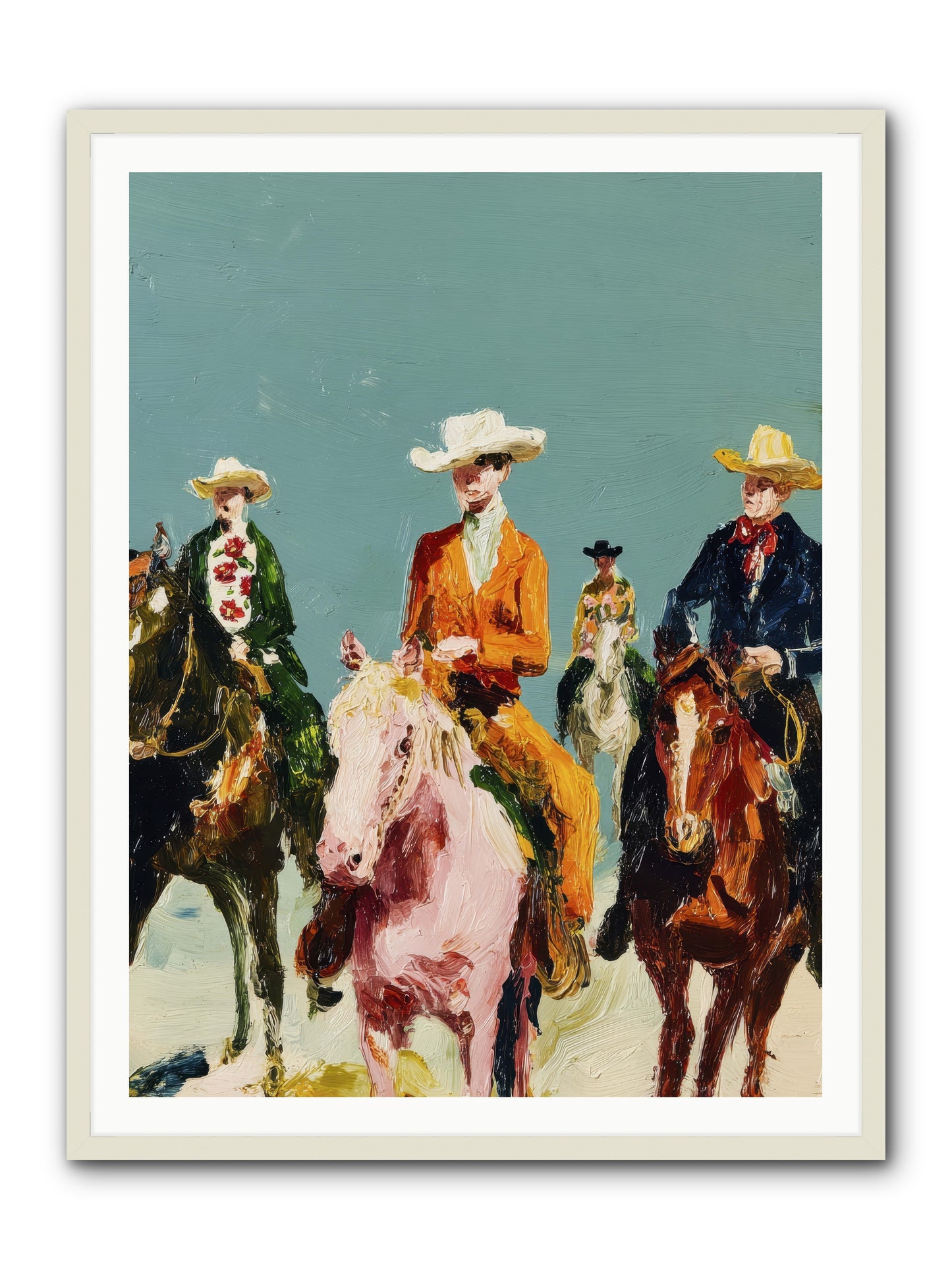 The Rhythm We Don't Name -- Framed Print - White 36x48