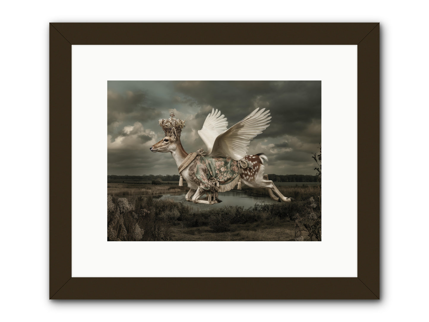 The River Wrote Its Name -- Framed Print - Black 12x9