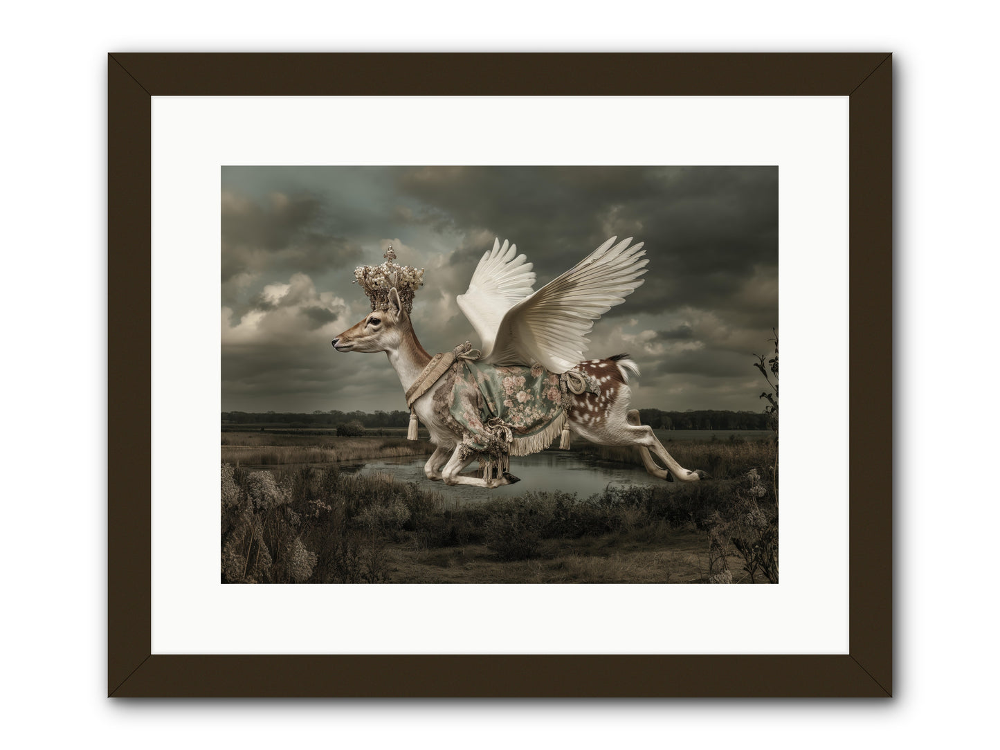 The River Wrote Its Name -- Framed Print - Black 16x12
