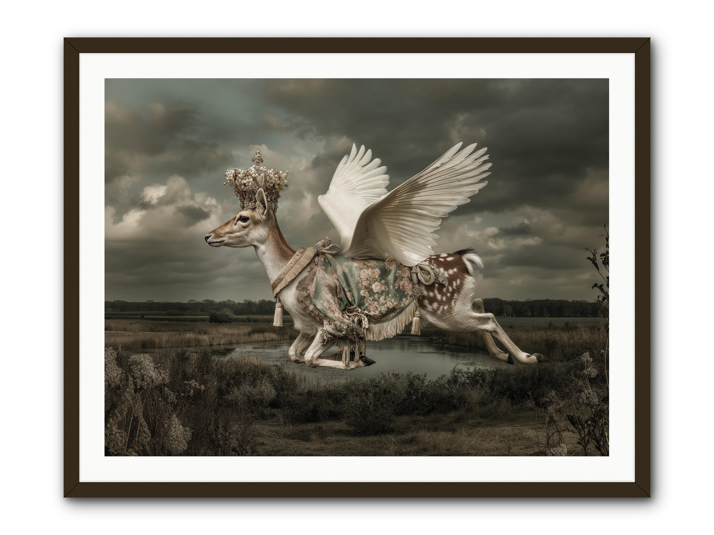 The River Wrote Its Name -- Framed Print - Black 40x30
