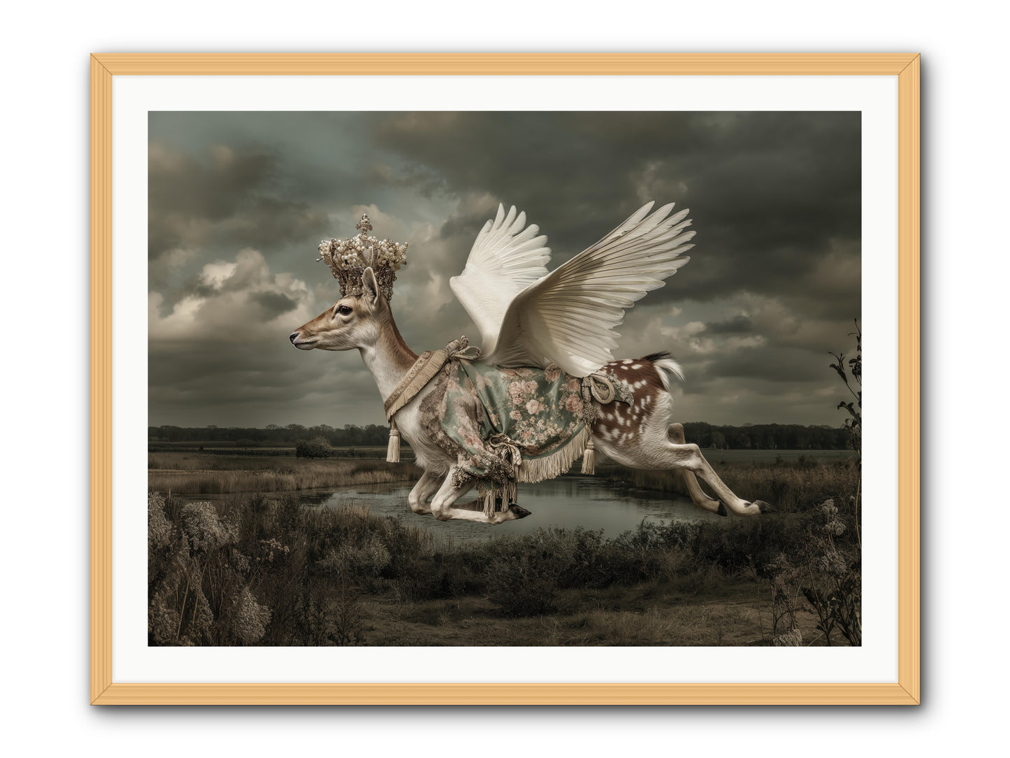 The River Wrote Its Name -- Framed Print - Natural 40x30