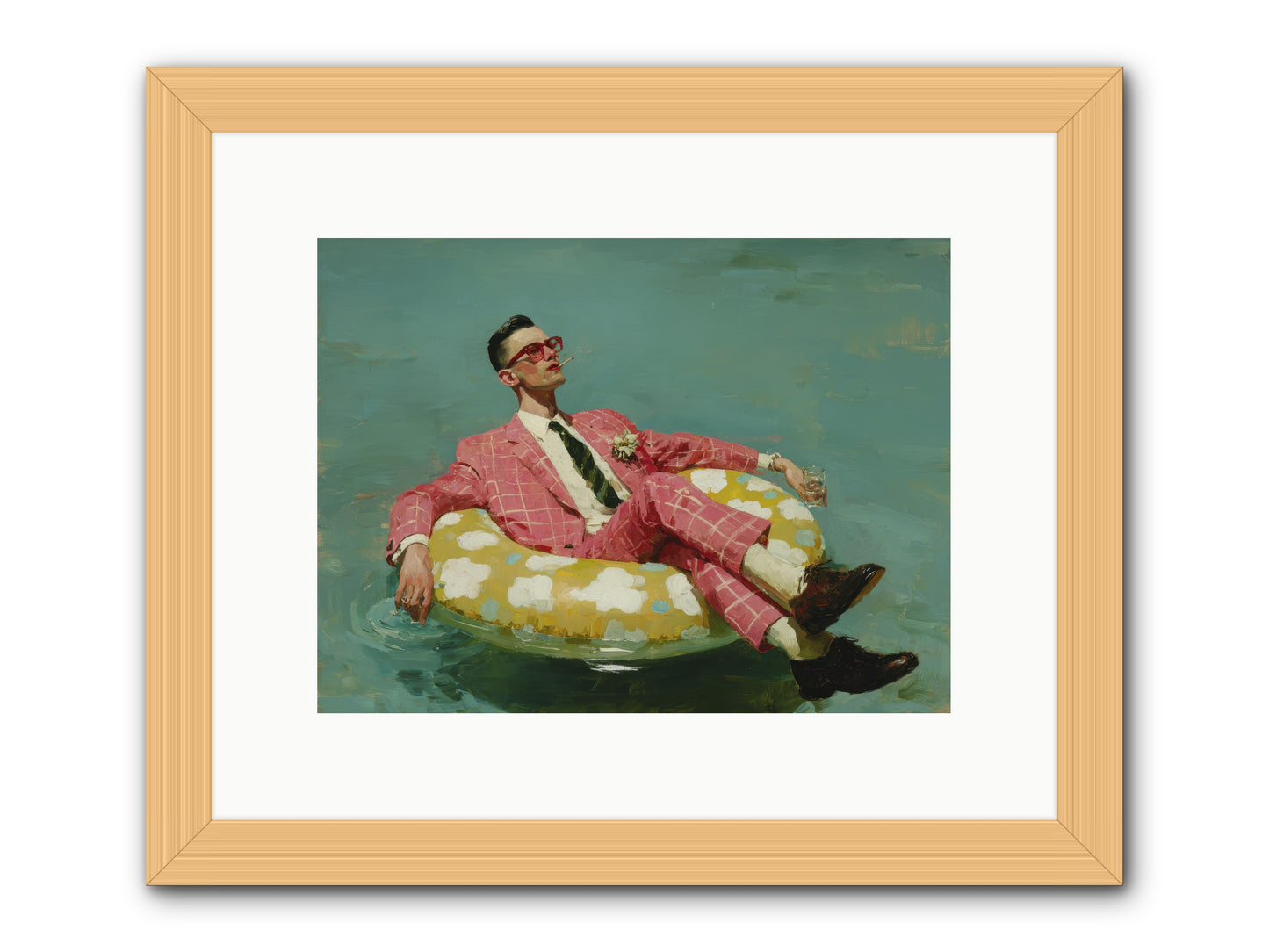 The Riviera Ledger -- Framed Print - Natural 12x9