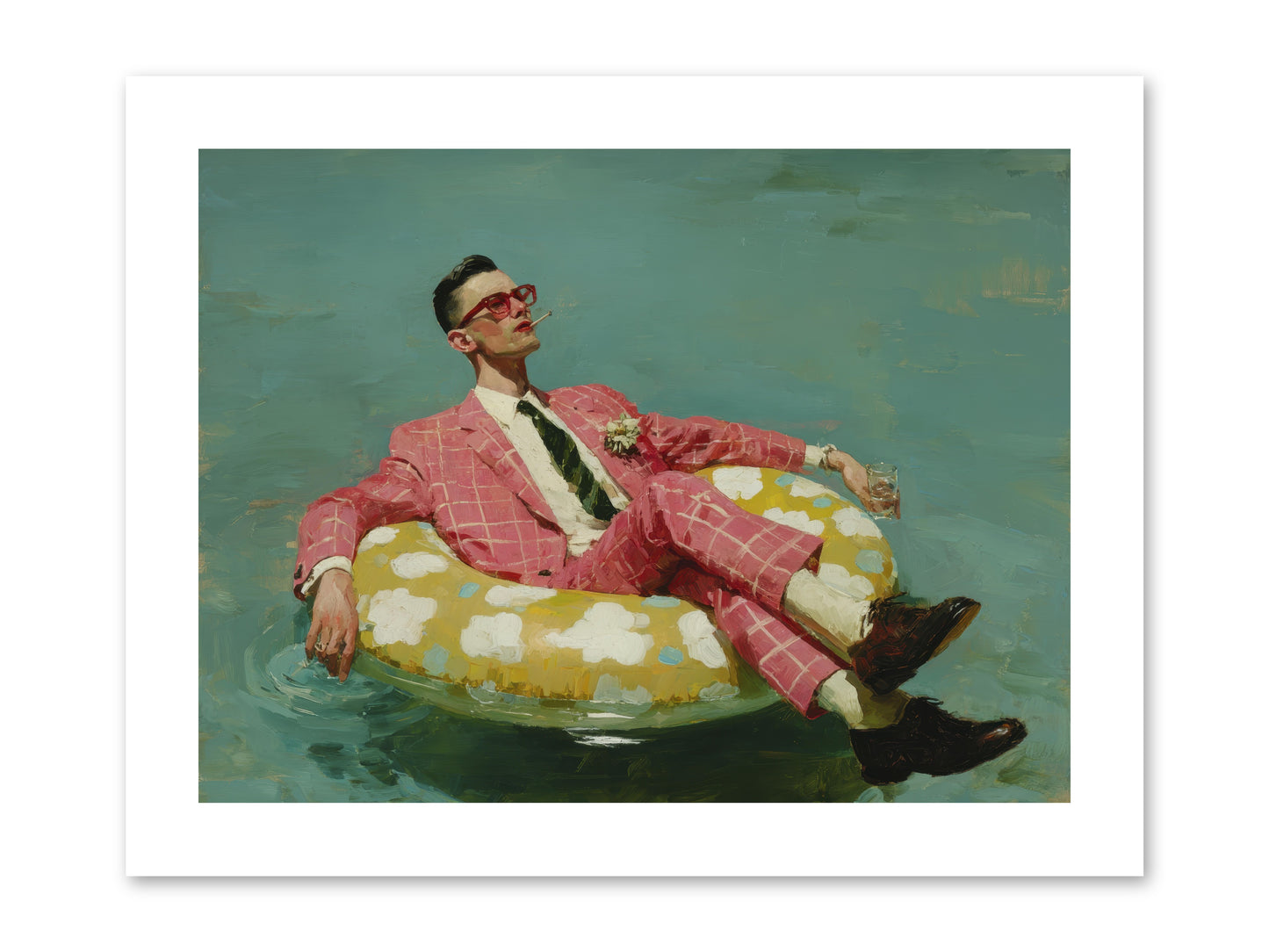 The Riviera Ledger -- Loose Canvas Print 12x9