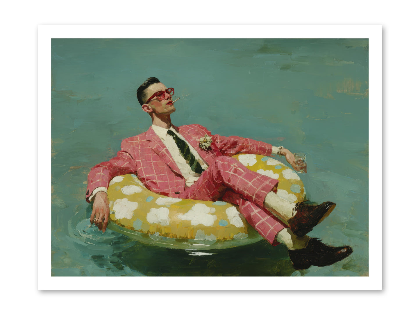 The Riviera Ledger -- Loose Canvas Print 24x18