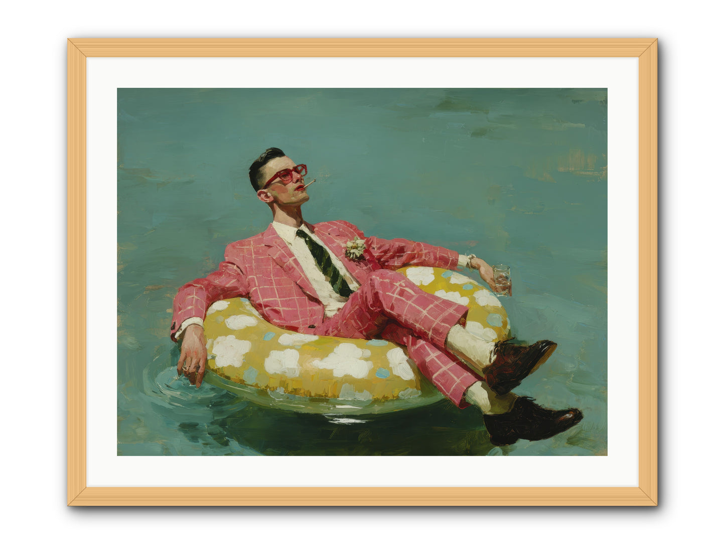 The Riviera Ledger -- Framed Print - Natural 32x24