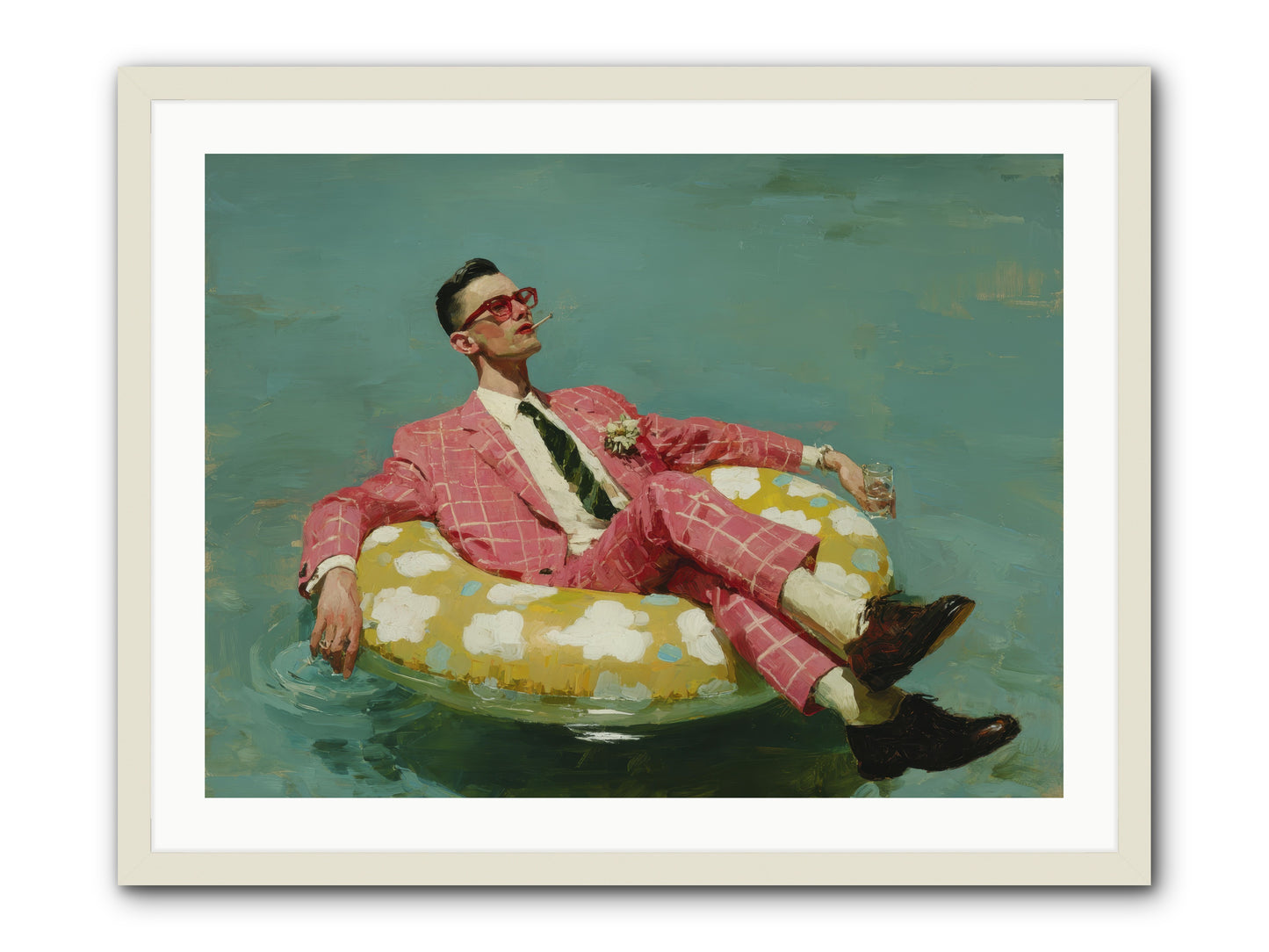 The Riviera Ledger -- Framed Print - White 32x24