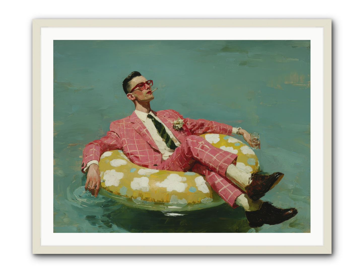 The Riviera Ledger -- Framed Print - White 40x30