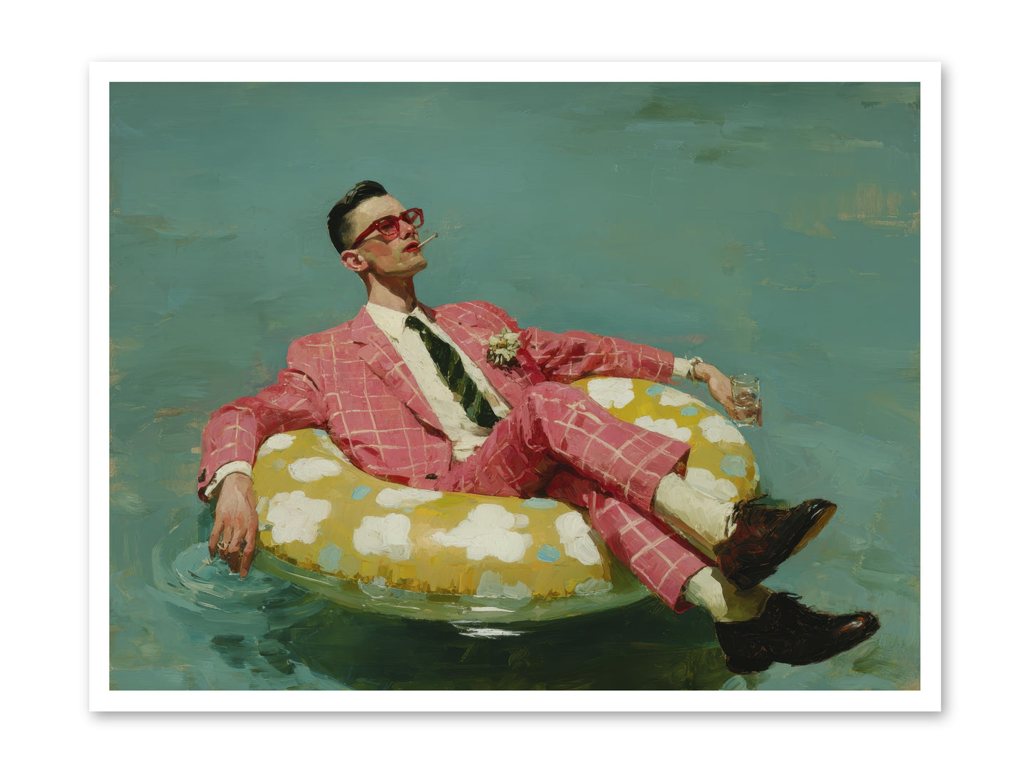 The Riviera Ledger -- Loose Canvas Print 40x30