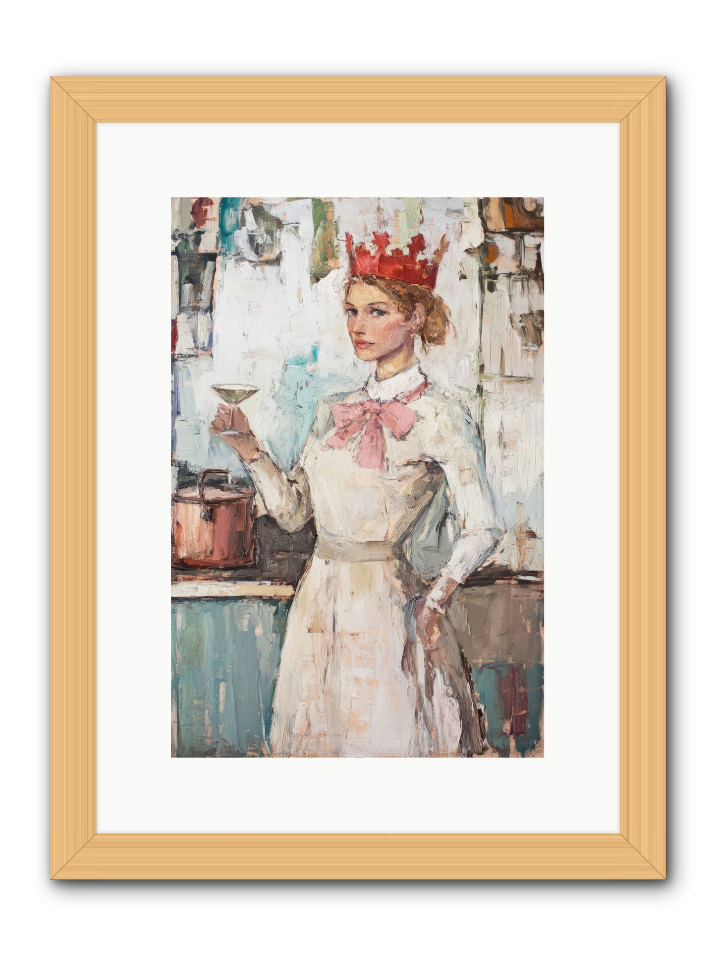 The Royal Nightcap -- Framed Print - Natural 10x15