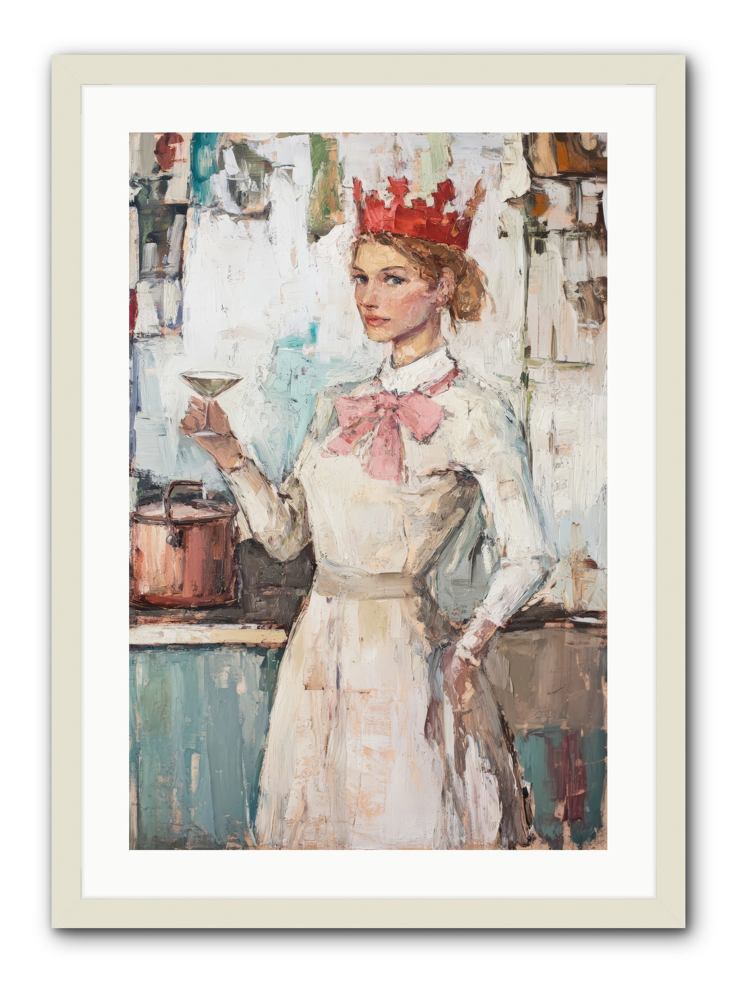 The Royal Nightcap -- Framed Print - White 20x30