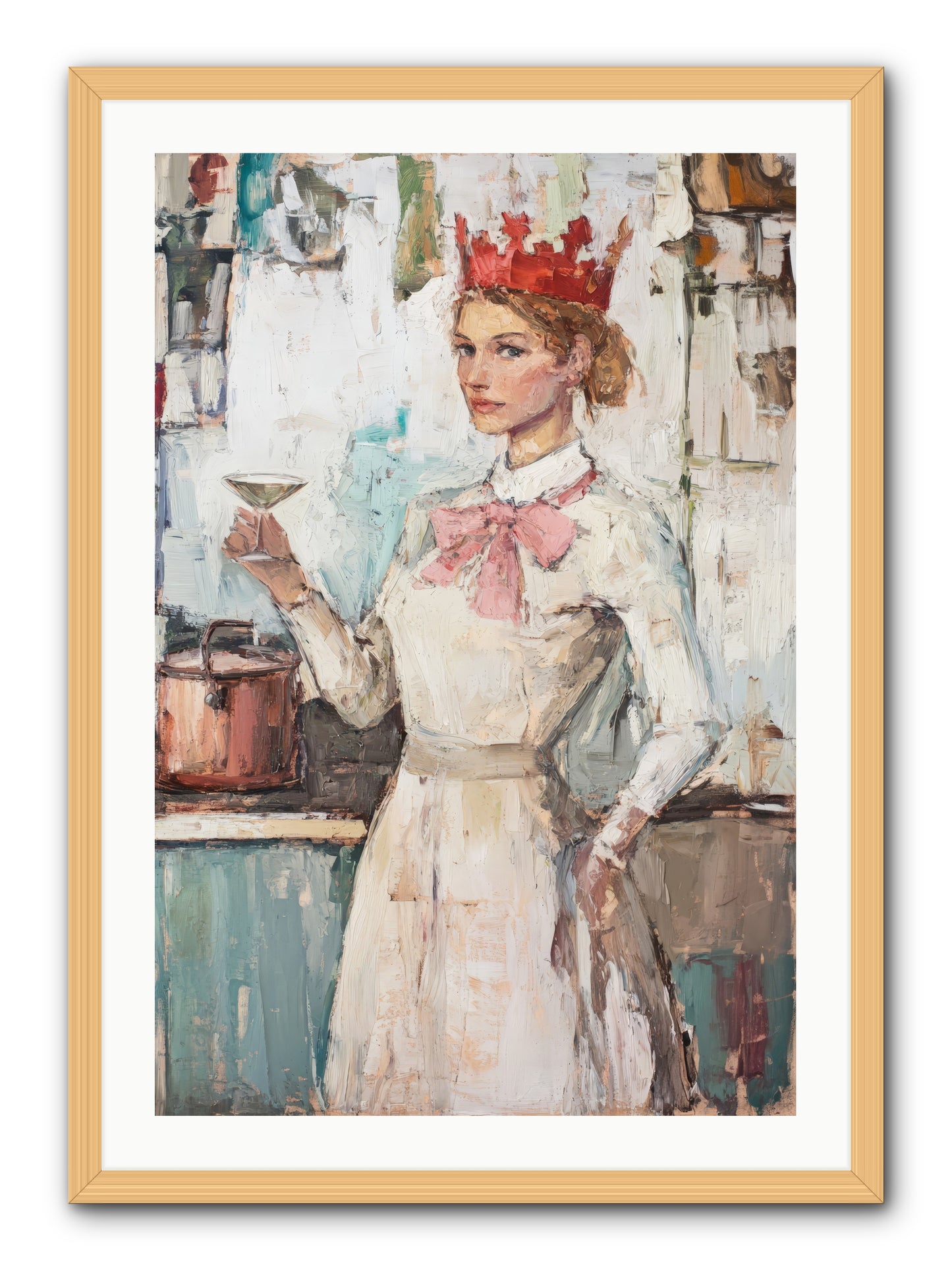 The Royal Nightcap -- Framed Print - Natural 24x36