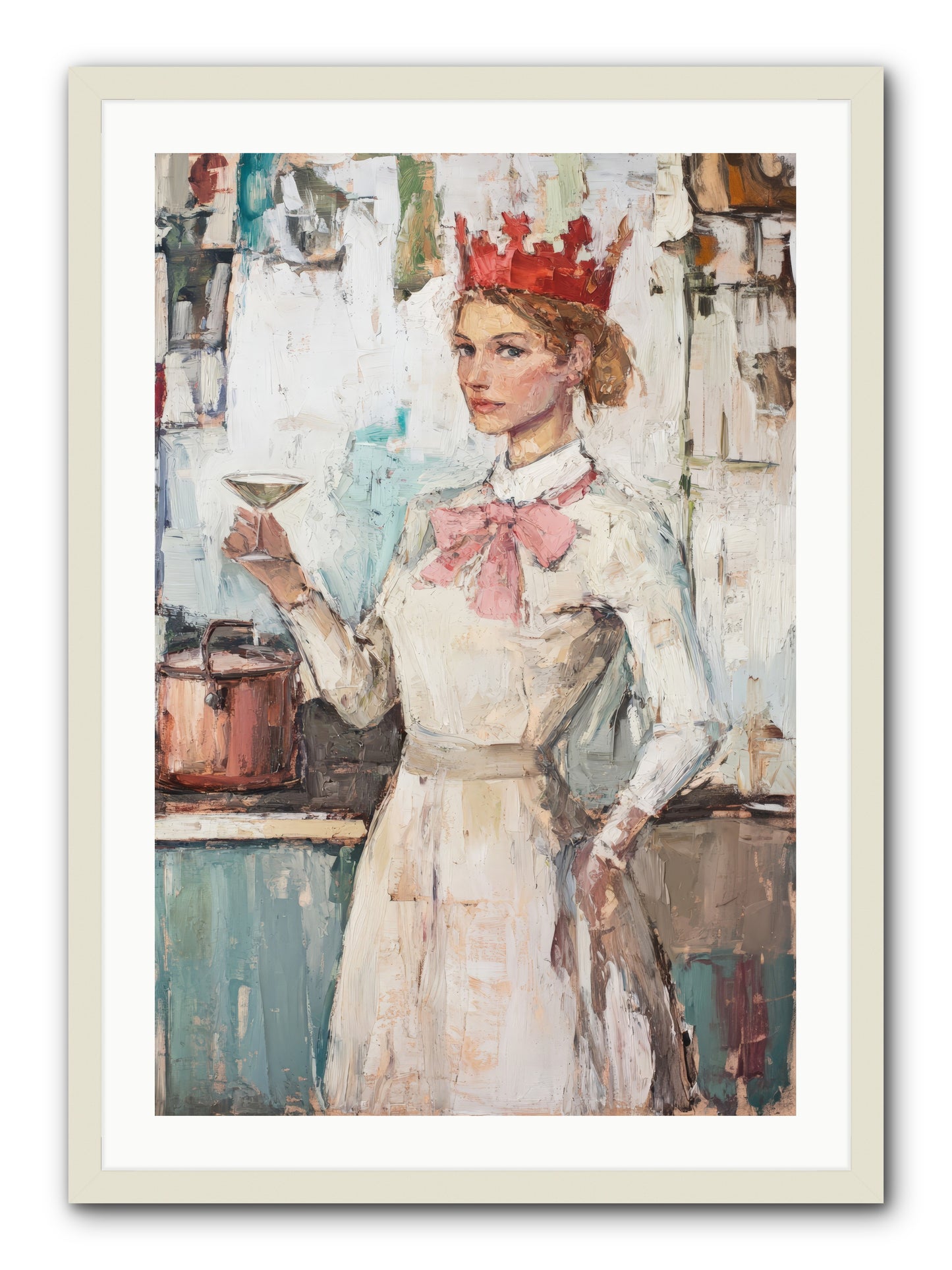 The Royal Nightcap -- Framed Print - White 24x36