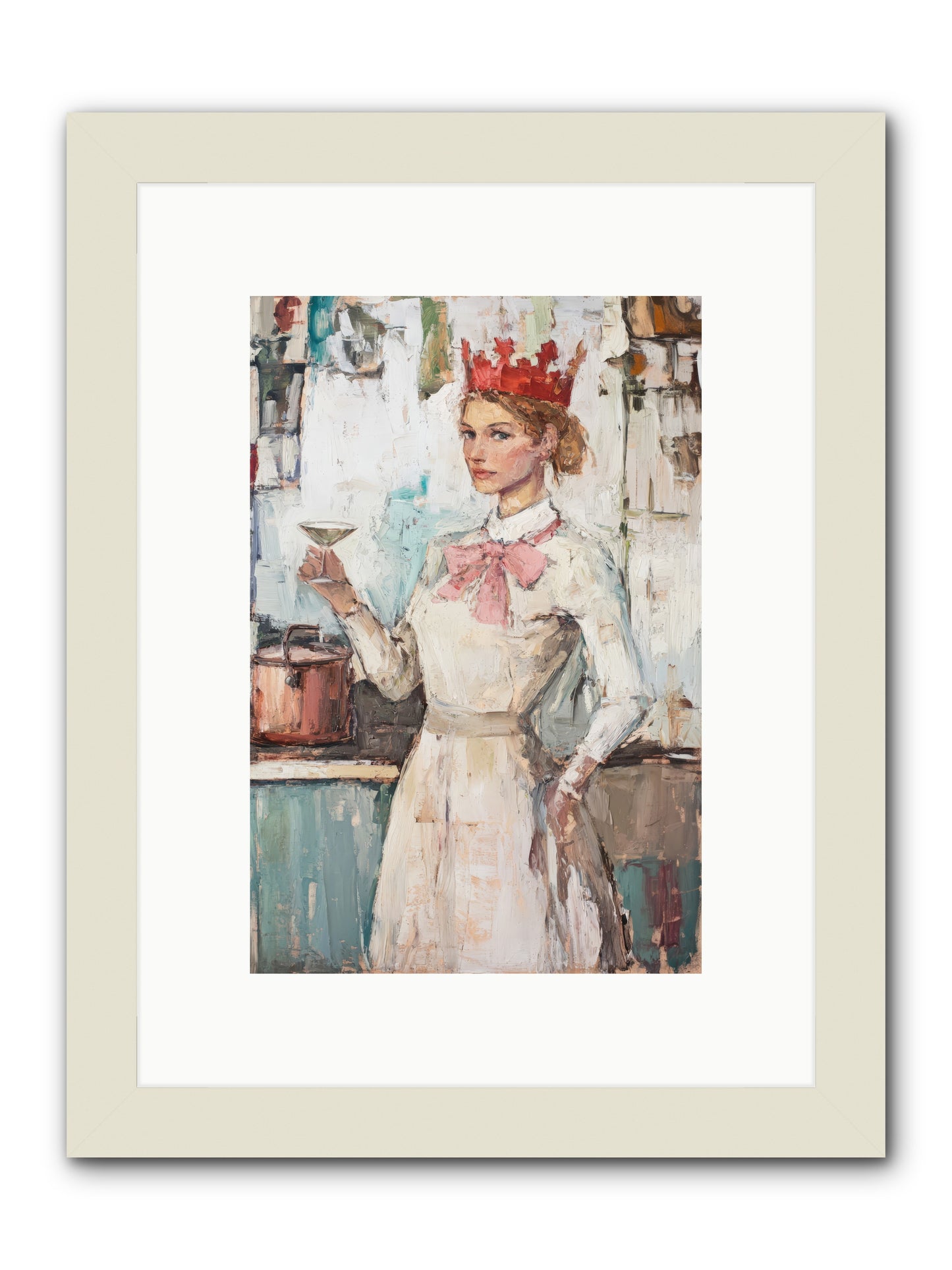 The Royal Nightcap -- Framed Print - White 8x12