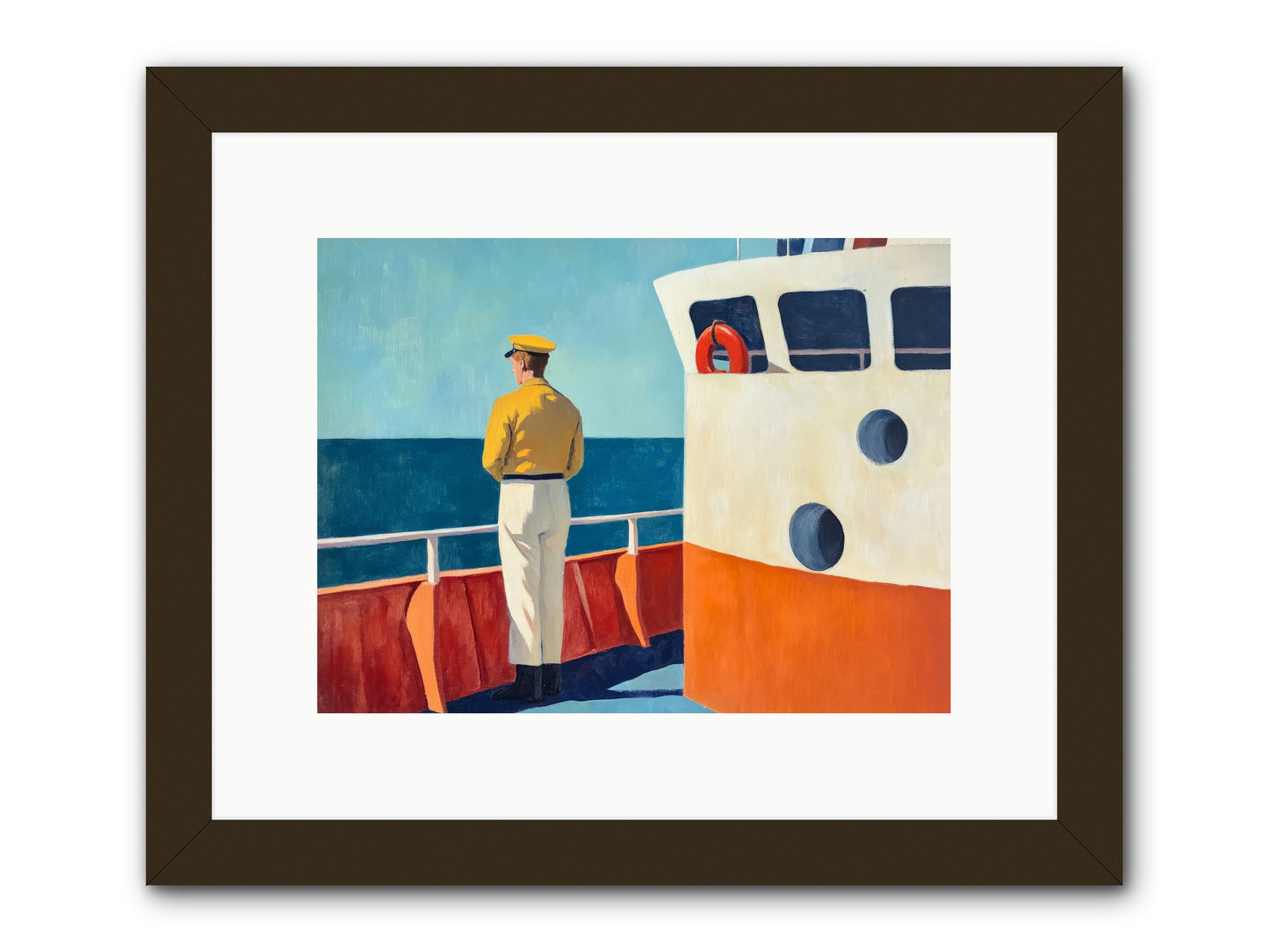 The Seafarer -- Framed Print - Black 12x9