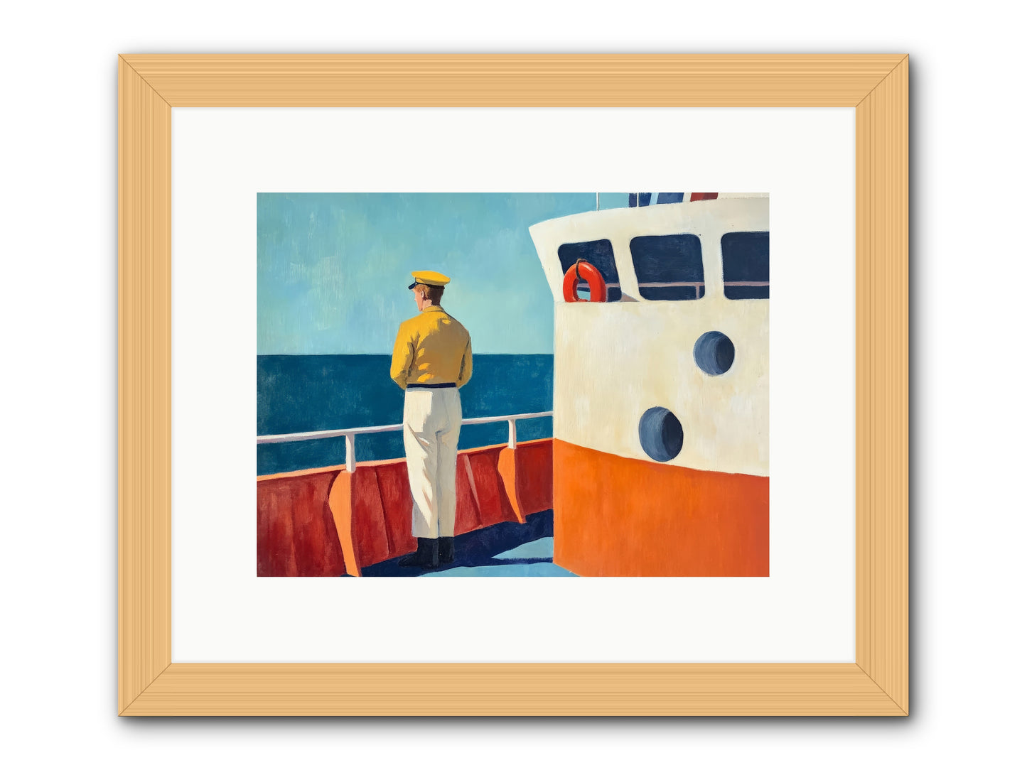 The Seafarer -- Framed Print - Natural 12x9