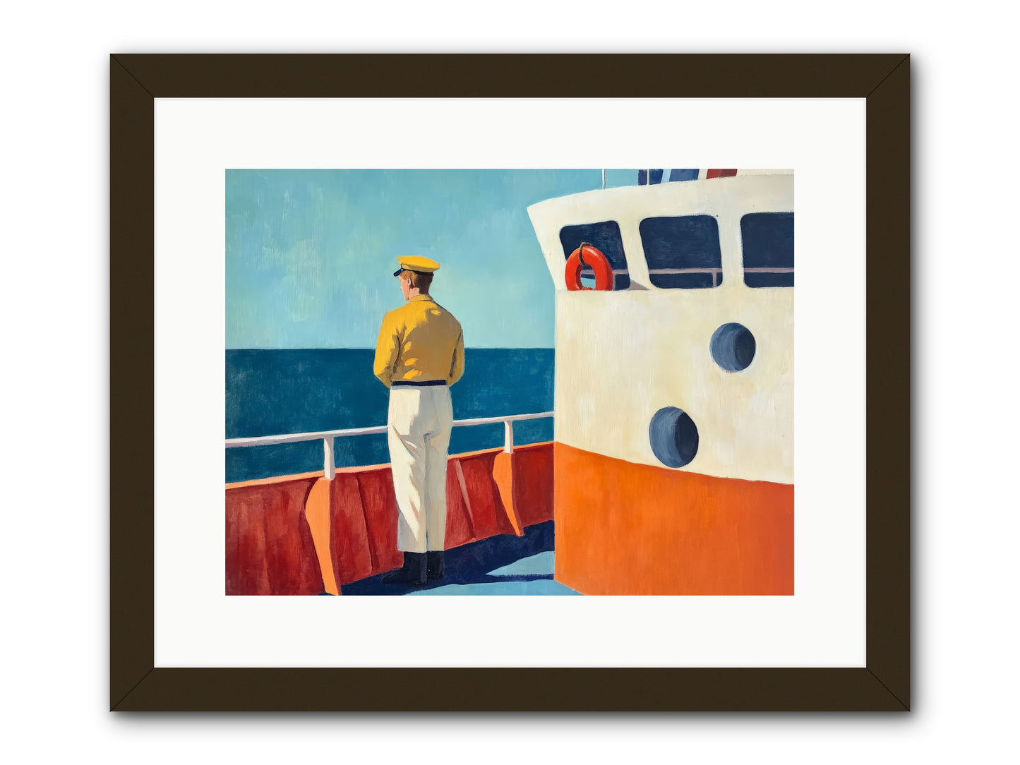 The Seafarer -- Framed Print - Black 16x12