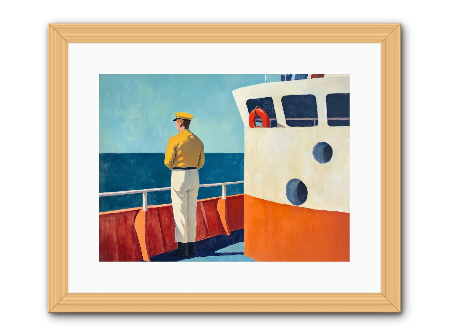 The Seafarer -- Framed Print - Natural 16x12