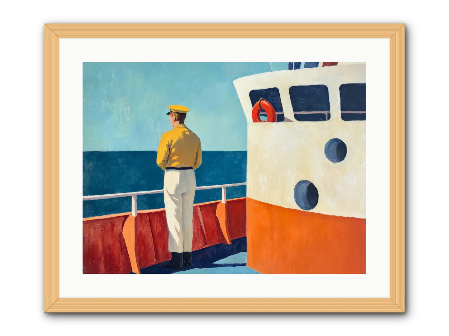 The Seafarer -- Framed Print - Natural 24x18