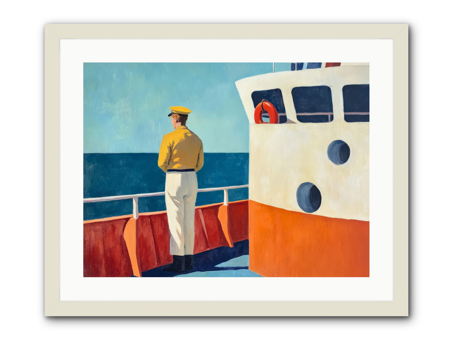 The Seafarer -- Framed Print - White 24x18
