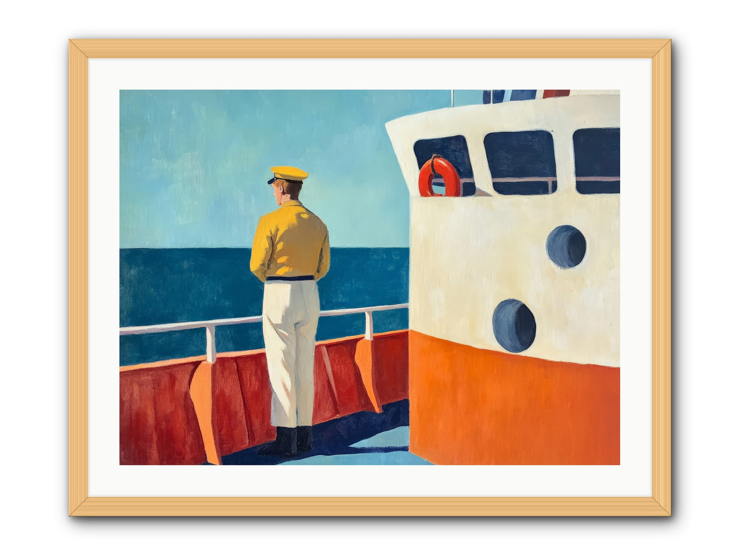 The Seafarer -- Framed Print - Natural 32x24