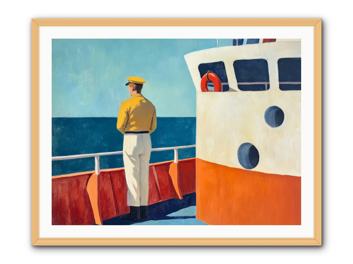 The Seafarer -- Framed Print - Natural 40x30