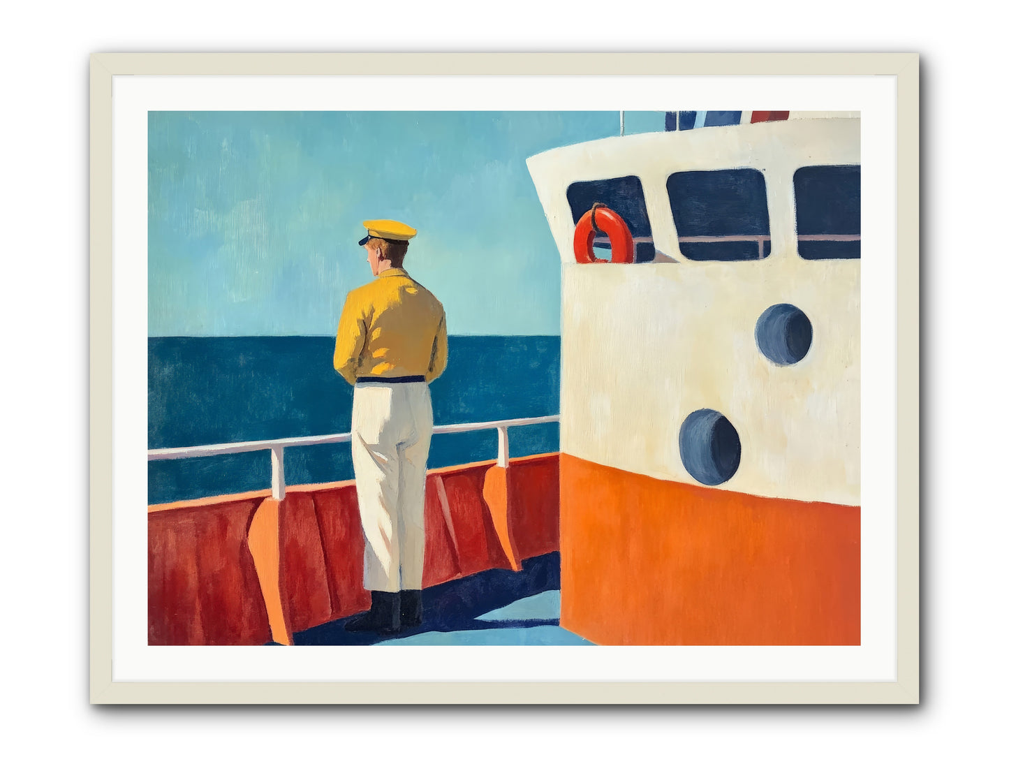 The Seafarer -- Framed Print - White 40x30