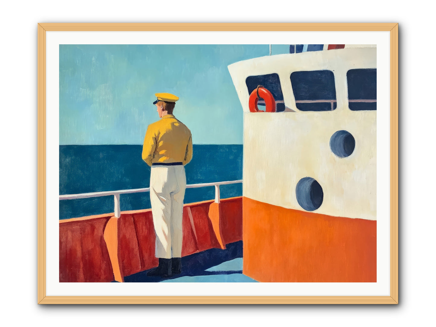 The Seafarer -- Framed Print - Natural 48x36