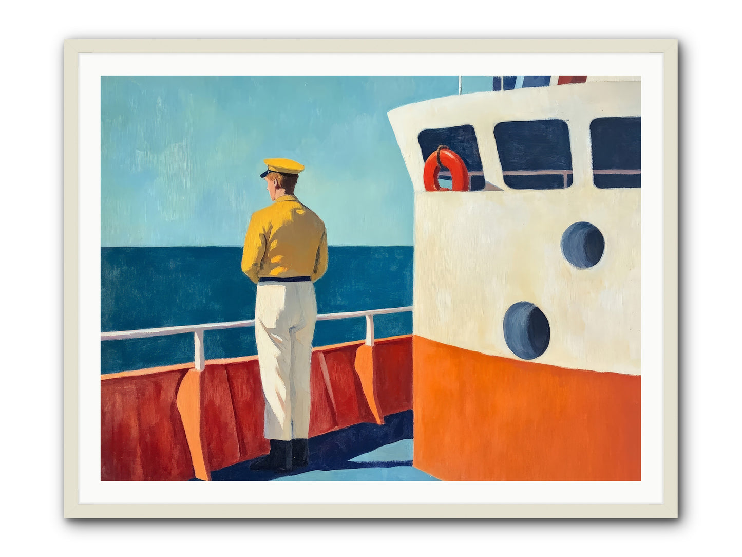 The Seafarer -- Framed Print - White 48x36