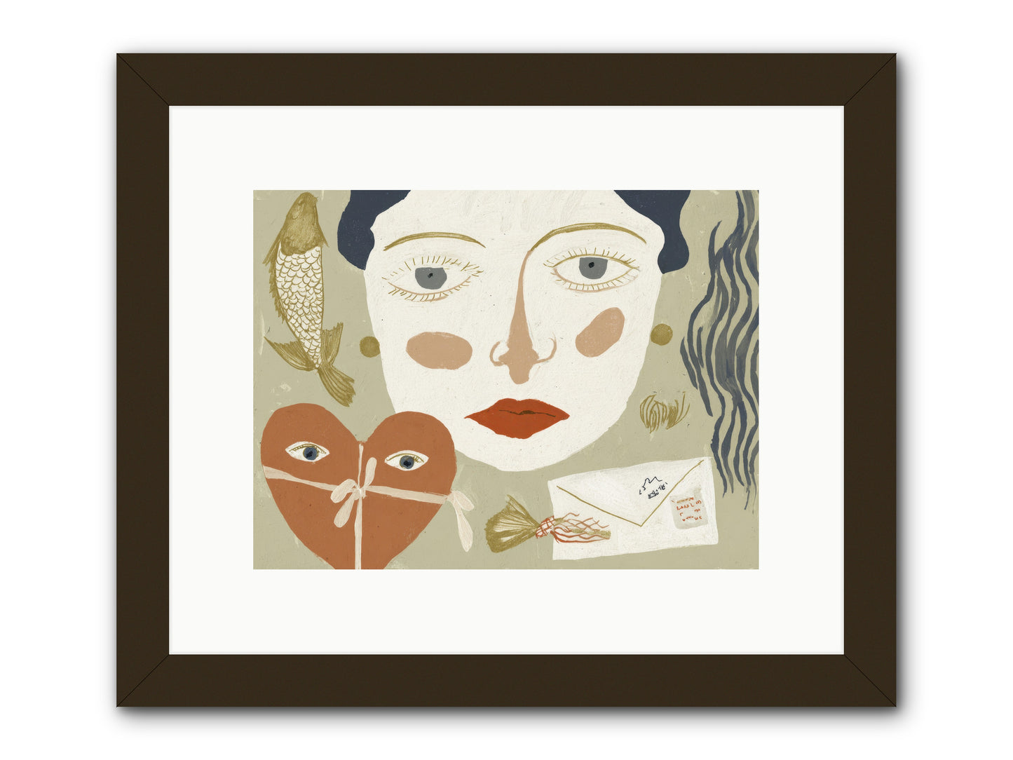 The Secret Address Of Love -- Framed Print - Black 12x9