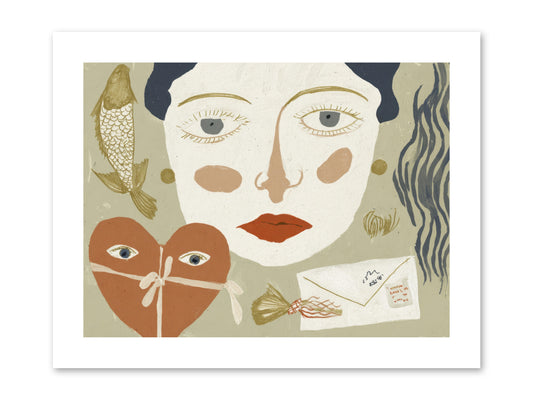 The Secret Address Of Love -- Paper Print 12x9