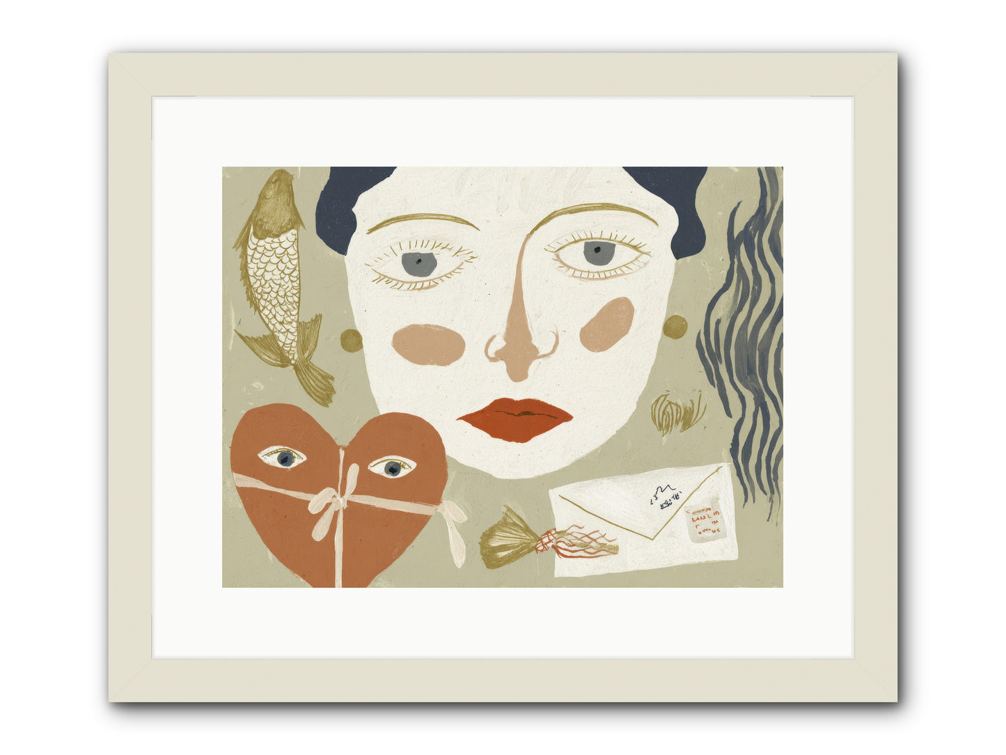 The Secret Address Of Love -- Framed Print - White 16x12