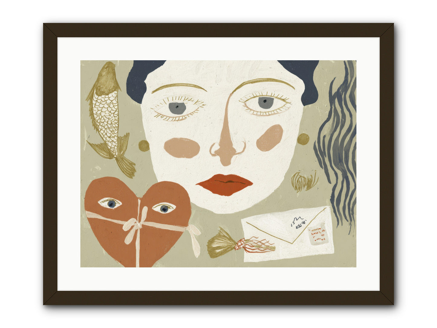 The Secret Address Of Love -- Framed Print - Black 24x18