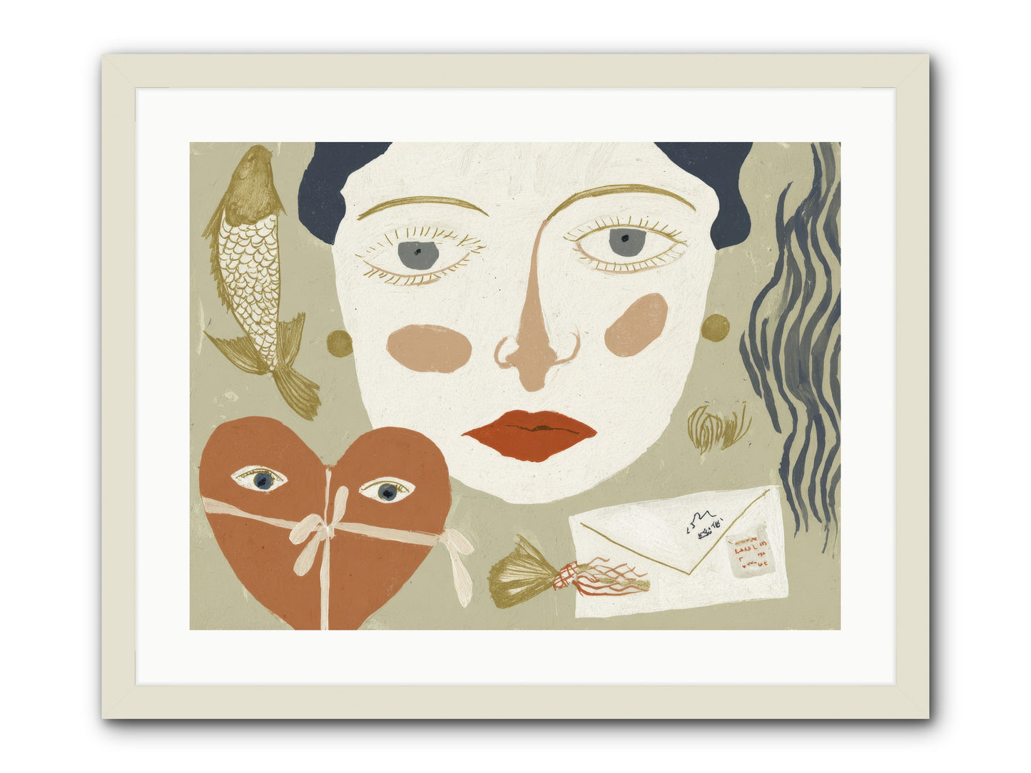 The Secret Address Of Love -- Framed Print - White 24x18