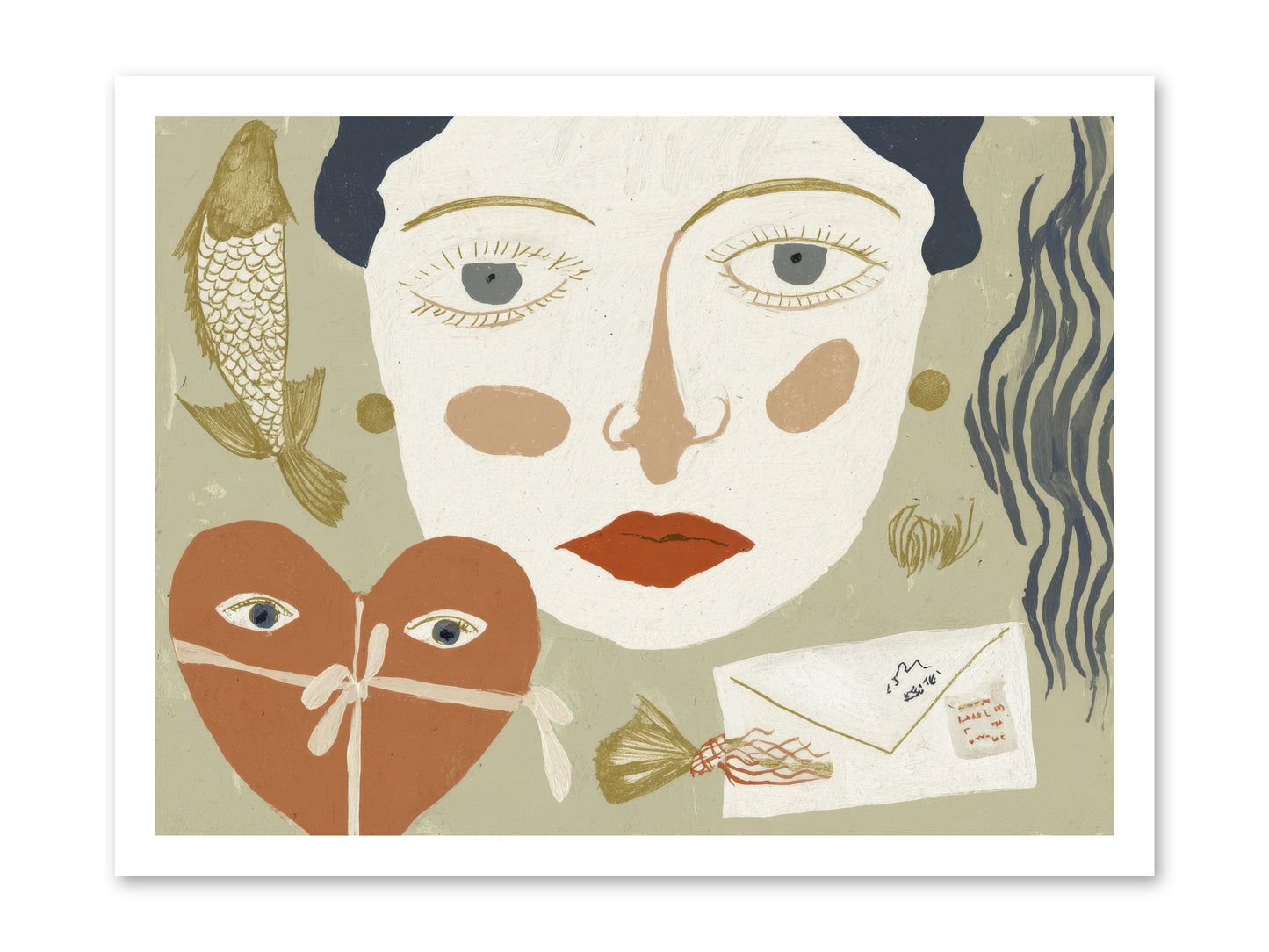The Secret Address Of Love -- Loose Canvas Print 24x18