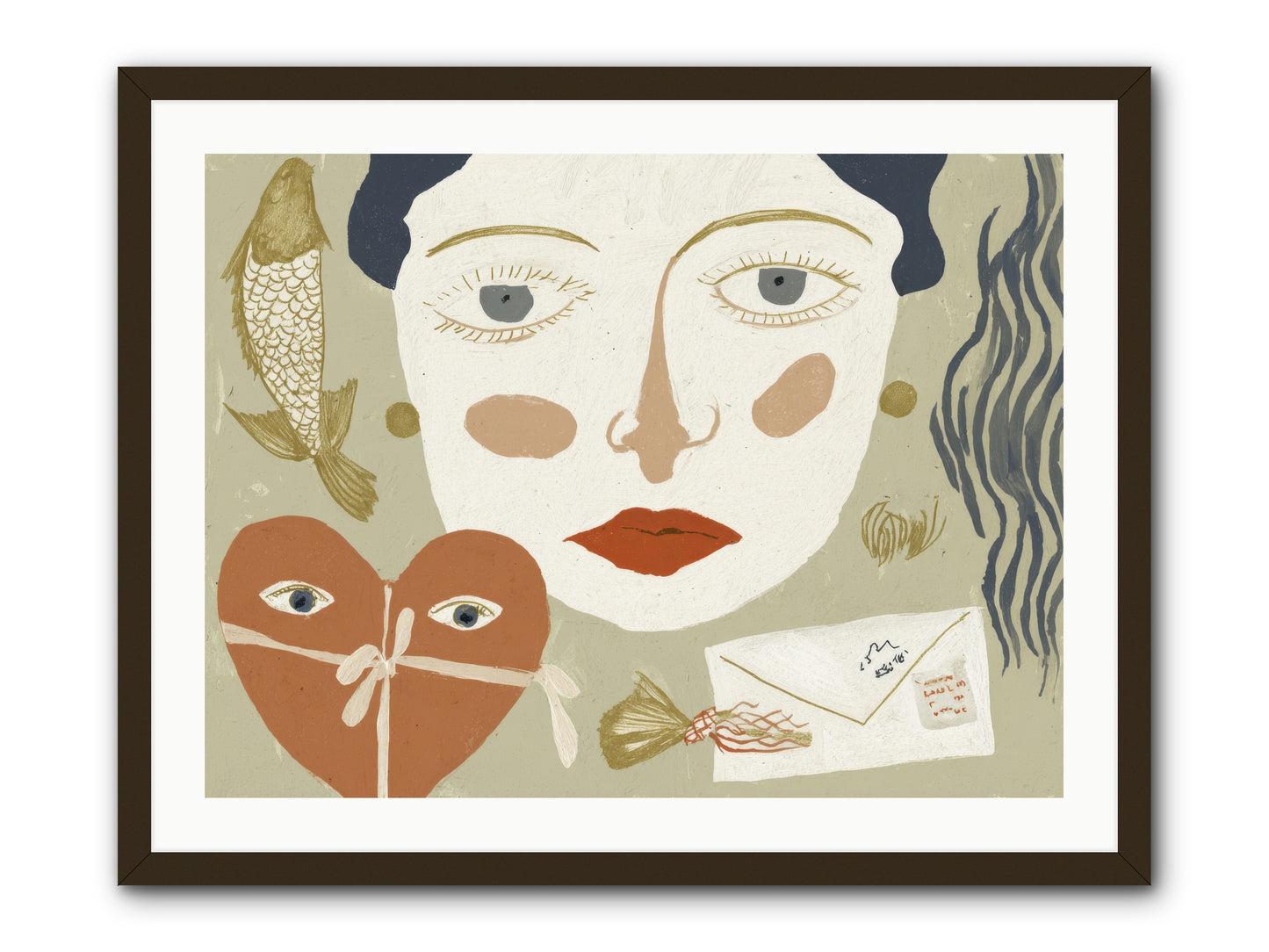 The Secret Address Of Love -- Framed Print - Black 32x24