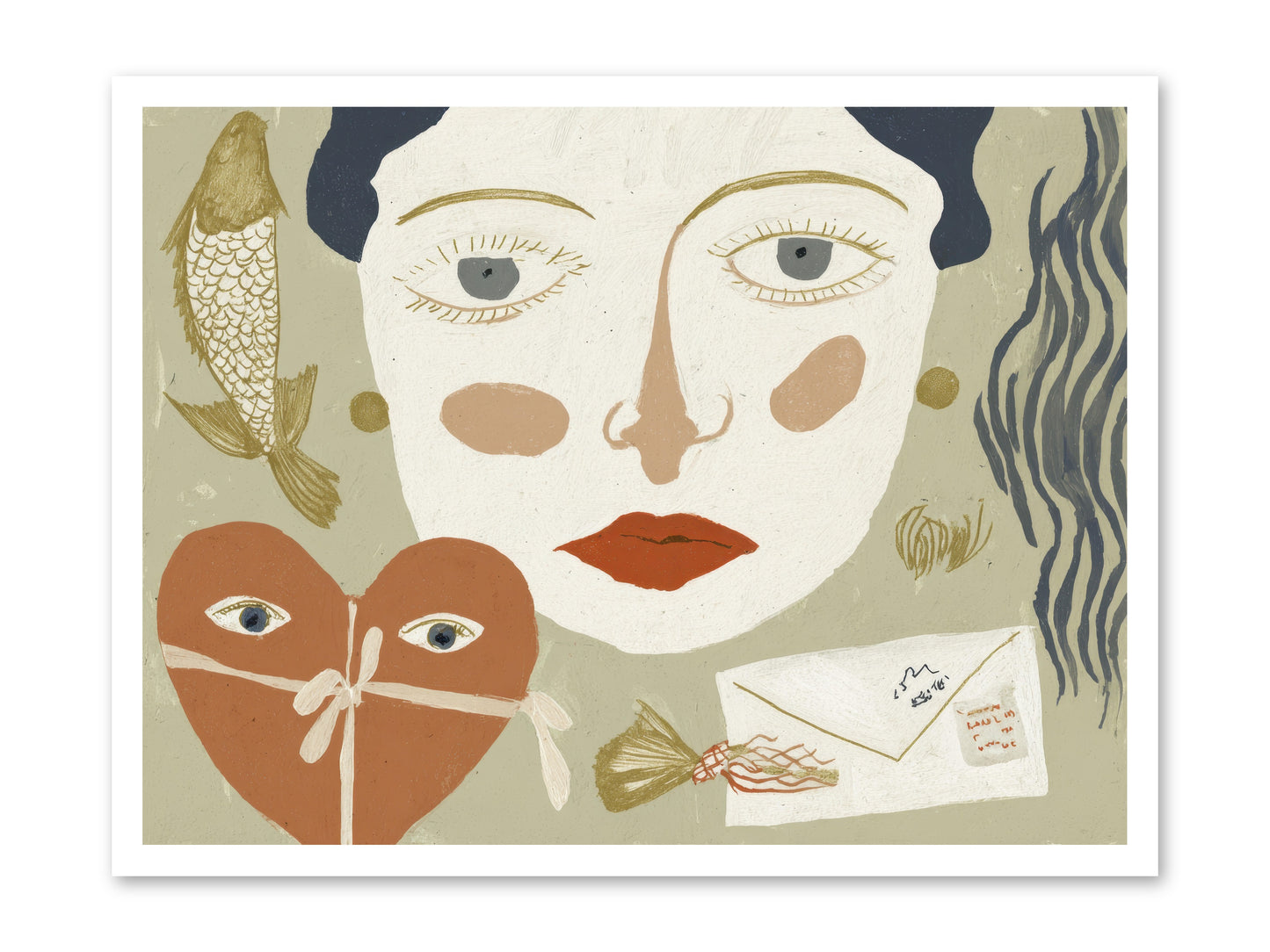 The Secret Address Of Love -- Loose Canvas Print 32x24