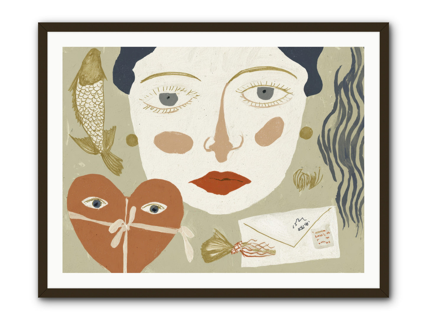 The Secret Address Of Love -- Framed Print - Black 40x30