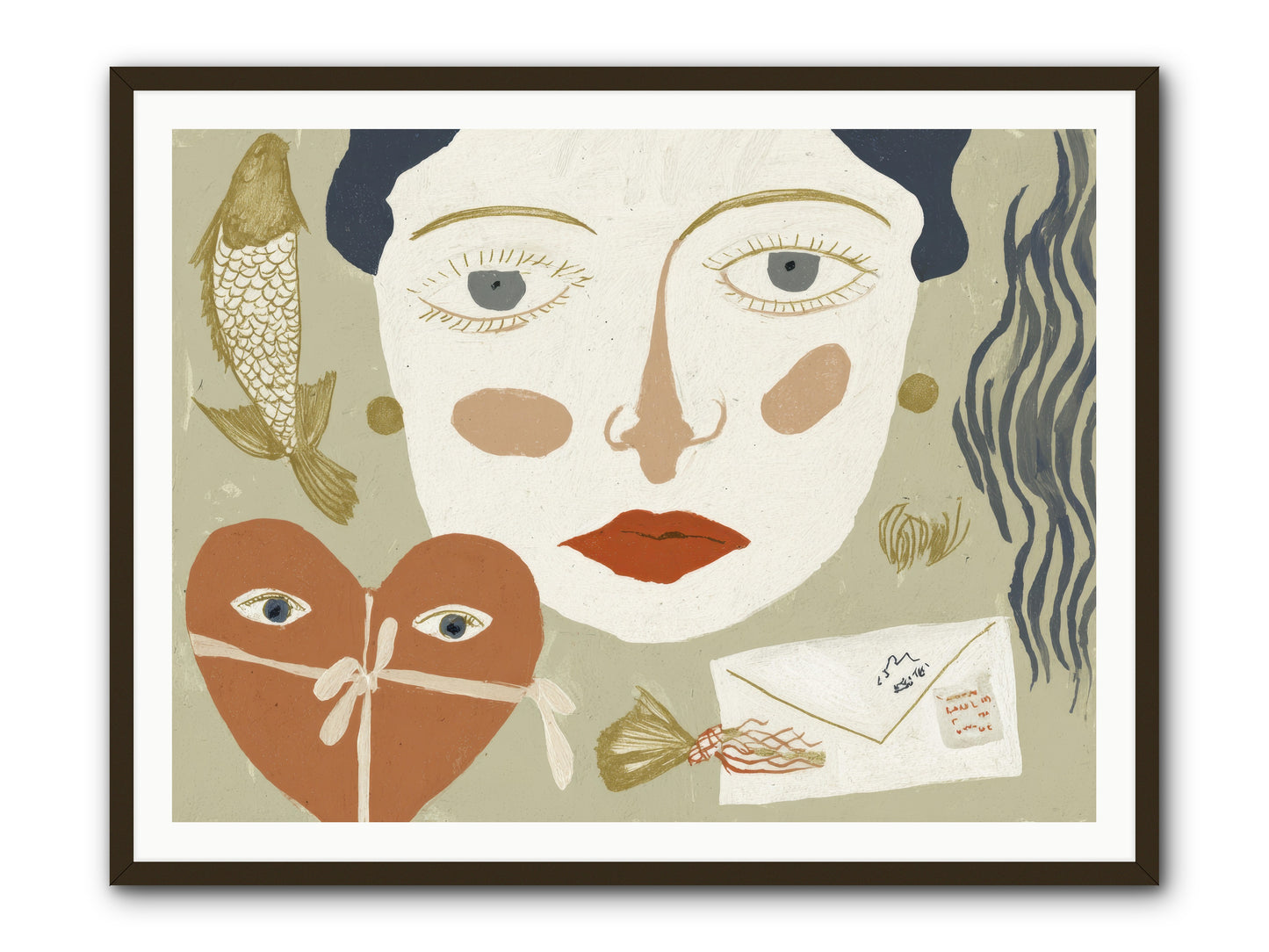 The Secret Address Of Love -- Framed Print - Black 48x36