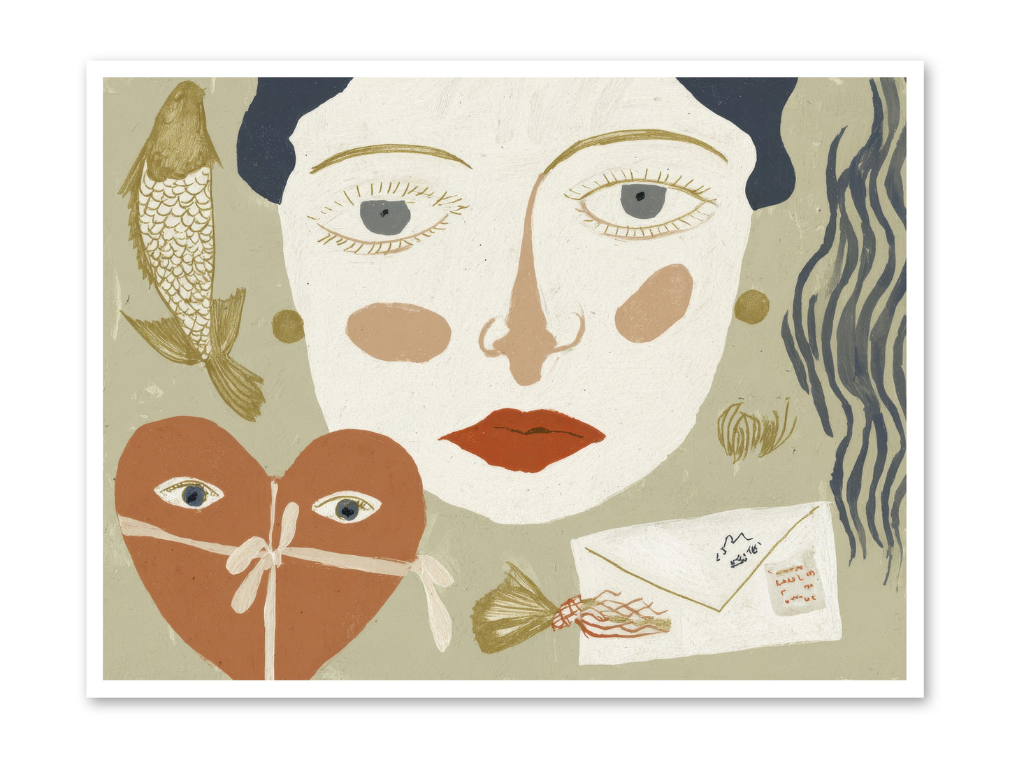 The Secret Address Of Love -- Loose Canvas Print 48x36