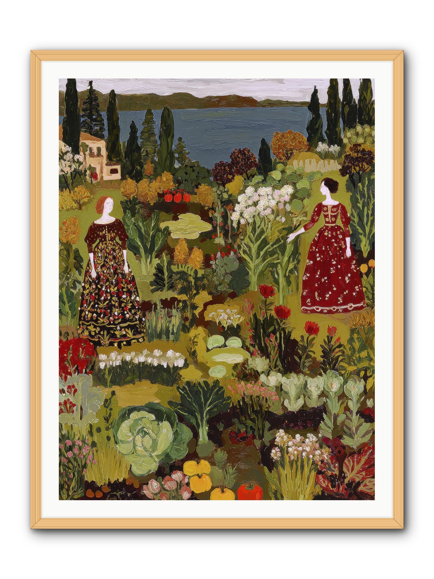 The Secret Garden Preserved-REZ -- Framed Print - Natural 36x48