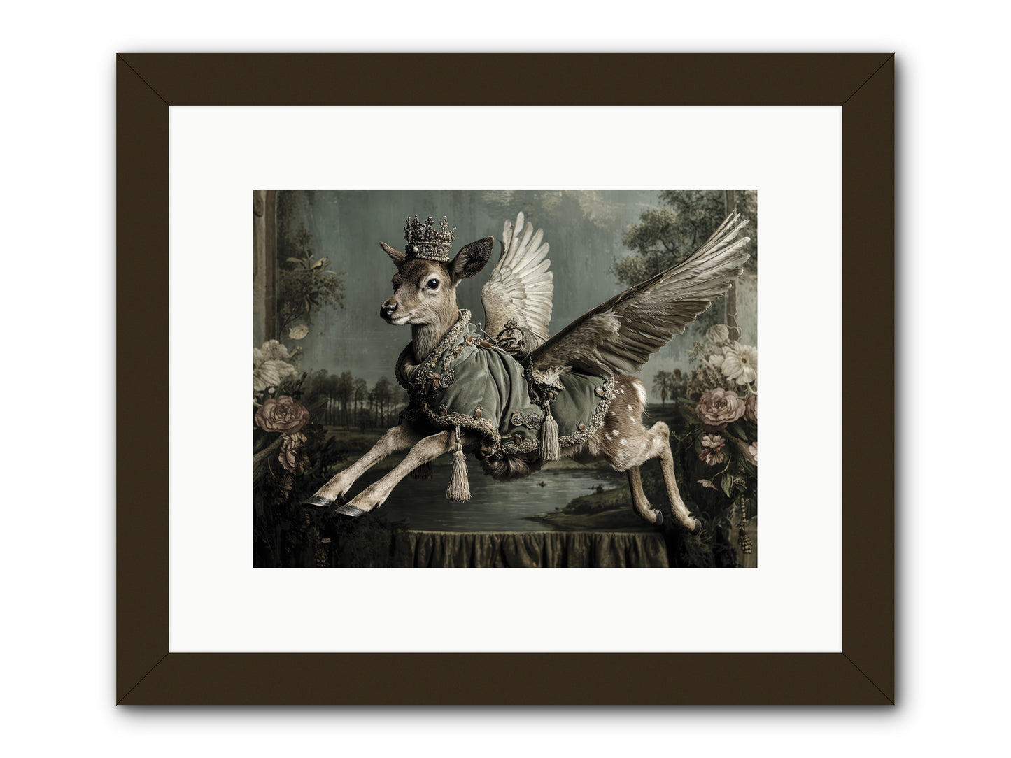 The Secret History of Petals -- Framed Print - Black 12x9