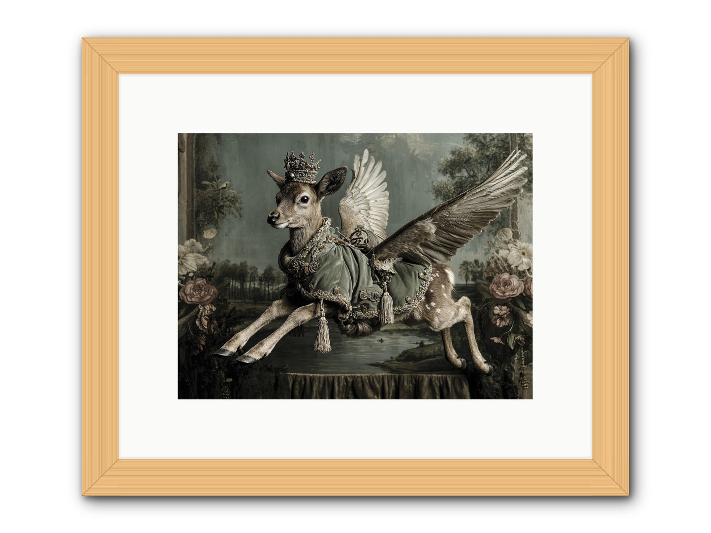 The Secret History of Petals -- Framed Print - Natural 12x9