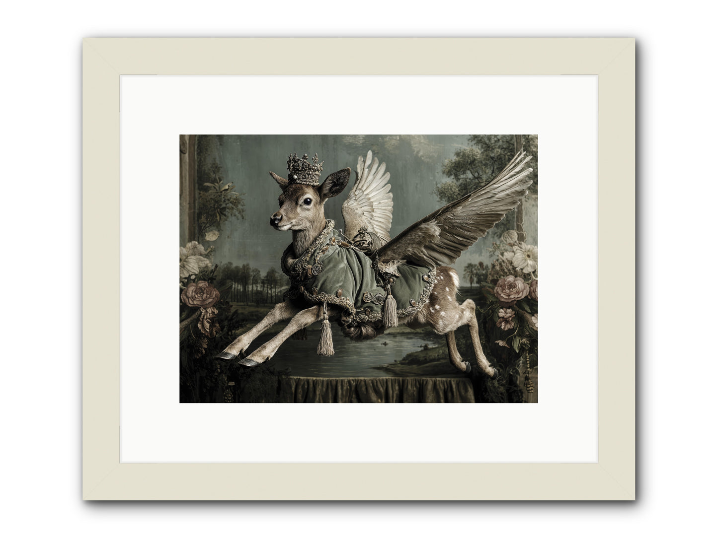 The Secret History of Petals -- Framed Print - White 12x9