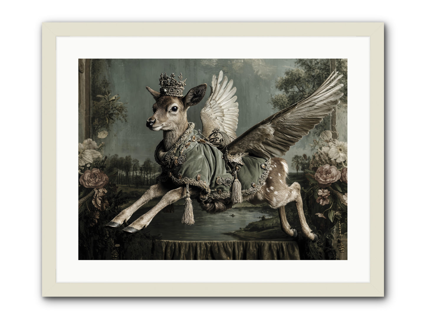 The Secret History of Petals -- Framed Print - White 24x18