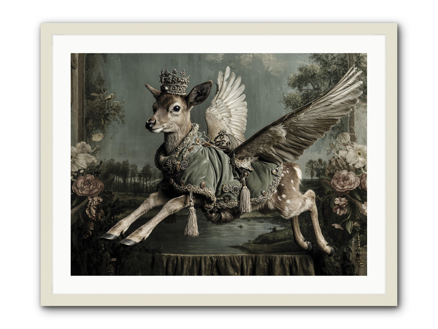 The Secret History of Petals -- Framed Print - White 32x24