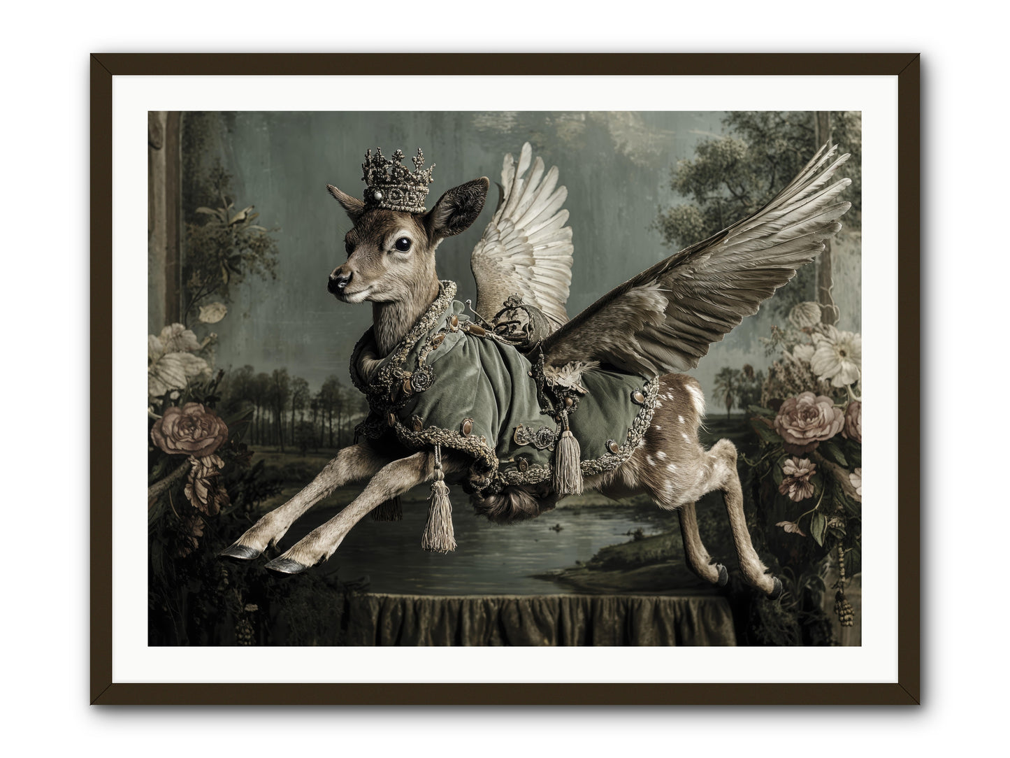 The Secret History of Petals -- Framed Print - Black 40x30