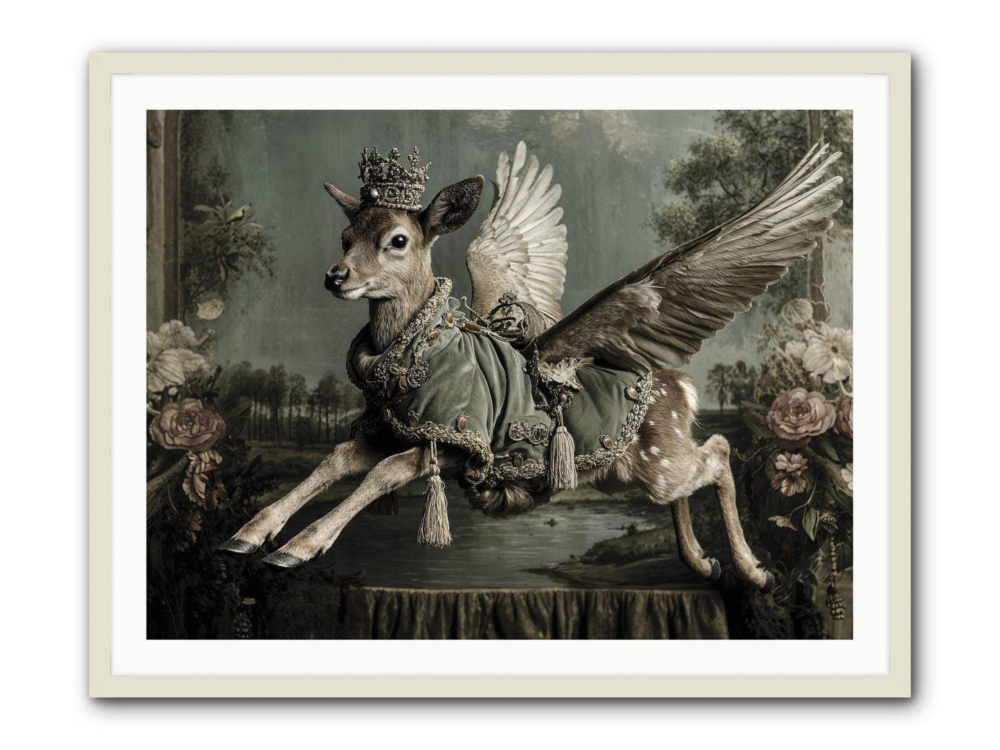The Secret History of Petals -- Framed Print - White 40x30