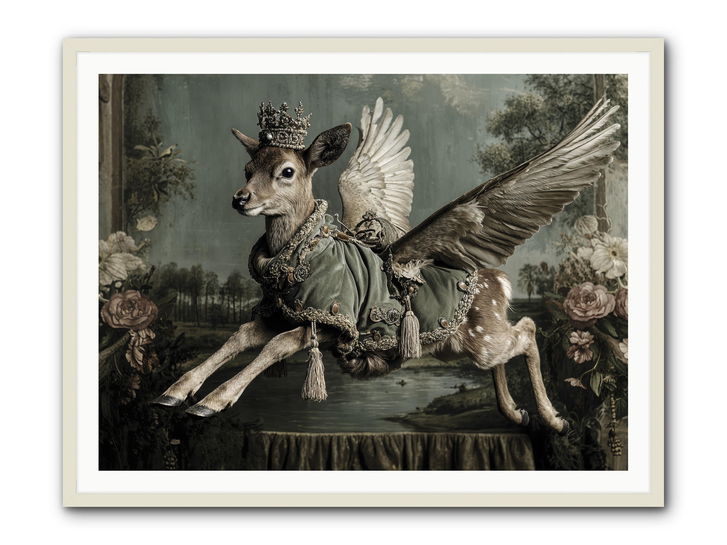 The Secret History of Petals -- Framed Print - White 48x36