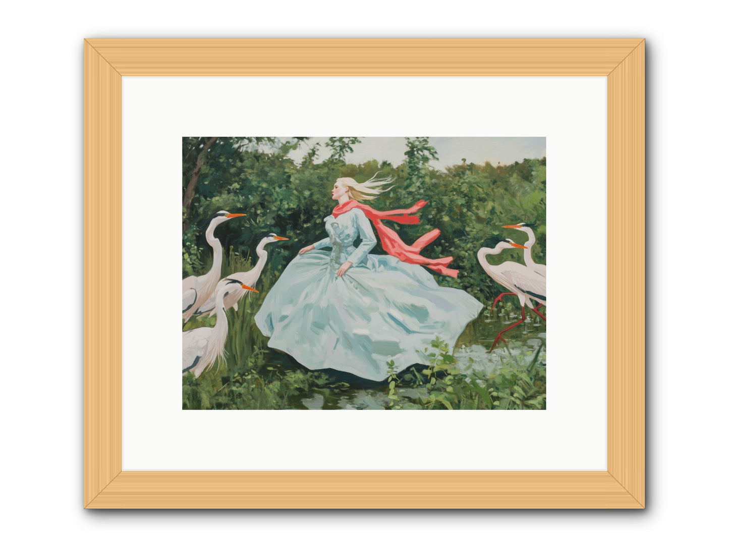The Secret Orchard-REZ -- Framed Print - Natural 12x9